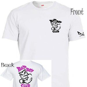 BAD BOY CLUB, COOL MENS IVORY OR WHITE TEE ALL SIZE T-1721